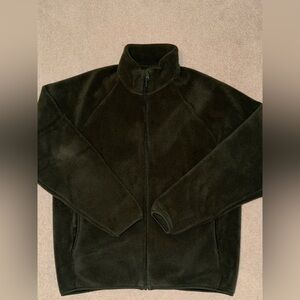 Uniqlo Fleece Full-Zip Olive Fleece Medium Jacket